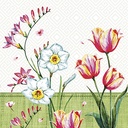 6 x 100 Servietten, 3-lagig 1/4-Falz 33 cm x 33 cm "Florentina"