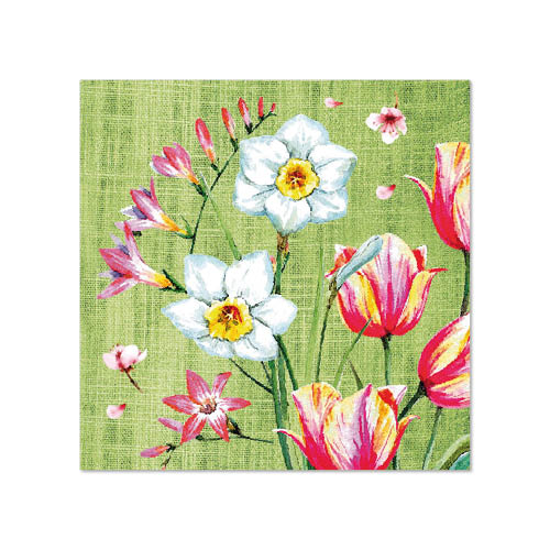 12 x 50 Servietten, 3-lagig 1/4-Falz 25 cm x 25 cm "Florentina"