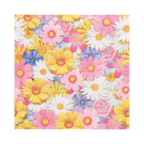 [86822] 10 x 20 Servietten, 3-lagig 1/4-Falz 33 cm x 33 cm "Daisies Mix"