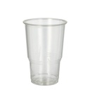 12 x 25 Kaltgetränkebecher, PLA "pure" 0,25 l Ø 7,8 cm · 11 cm glasklar mit Schaumrand