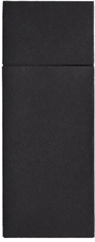 [87012] 480 Bestecktaschen, Airlaid 40 cm x 33 cm schwarz mit Besteckfalz