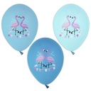 12 x 6 Luftballons Ø 29 cm farbig sortiert "Flamingo"