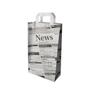 8 x 50 Tragetaschen, Papier 36 cm x 22 cm x 10 cm "Newsprint" mit Tragegriff