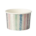 25 x 10 Snackbecher, Pappe "To Go" rund 250 ml Ø 9 cm · 6 cm "Zick-Zack"