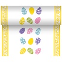 6 x Tischläufer, stoffähnlich, Airlaid 24 m x 40 cm "Coloured Eggs"