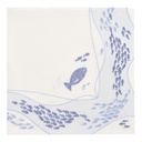 5 x 50 Servietten "ROYAL Collection" 1/4-Falz 40 cm x 40 cm "Fish"