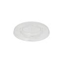 20 x 100 Deckel, PLA "pure" rund Ø 9,5 cm glasklar mit Kreuzschlitz