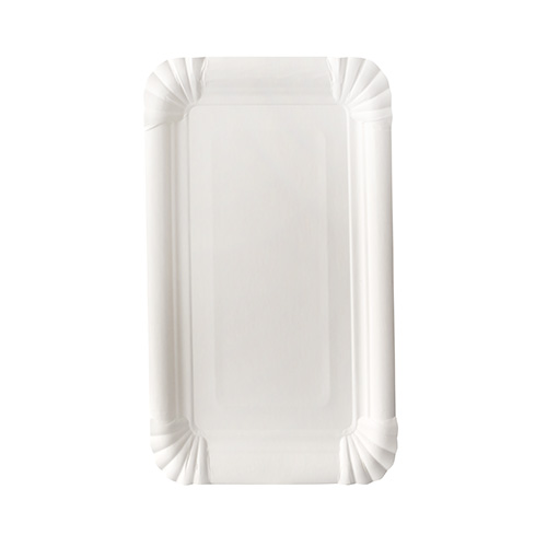25 x 12 Teller, Pappe "pure" eckig 13 cm x 20 cm weiss