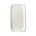 25 x 12 Teller, Pappe "pure" eckig 13 cm x 20 cm weiss