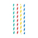 10 x 100 Shake-Halme, Papier Ø 8 mm · 21 cm farbig sortiert "Stripes"