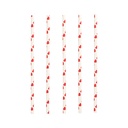 10 x 100 Trinkhalme, Papier Ø 6 mm · 20 cm "Heart"