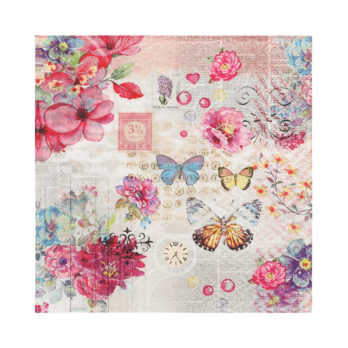 [87559] 10 x 20 Servietten, 3-lagig 1/4-Falz 33 cm x 33 cm "Nora"