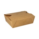 3 x 50 Lunchboxen, Pappe "pure" 1000 ml 5 cm x 12 cm x 15 cm braun