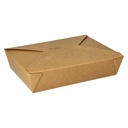 3 x 50 Lunchboxen, Pappe "pure" 1500 ml 4,8 cm x 14 cm x 19,5 cm braun