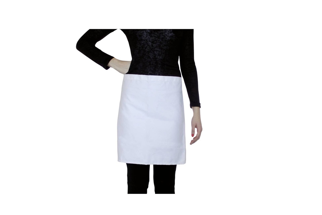 [120557] Arbeitsschürze aus Baumwolle, 450 x 800 mm, weiß