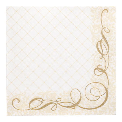 5 x 50 Servietten "ROYAL Collection" 1/4-Falz 40 cm x 40 cm gold "Megan"