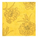 5 x 50 Servietten "ROYAL Collection" 1/4-Falz 40 cm x 40 cm gelb "Thalia"