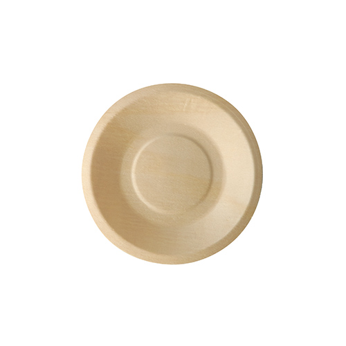 10 x 50 Fingerfood - Teller, Holz "pure" rund Ø 14 cm · 2 cm