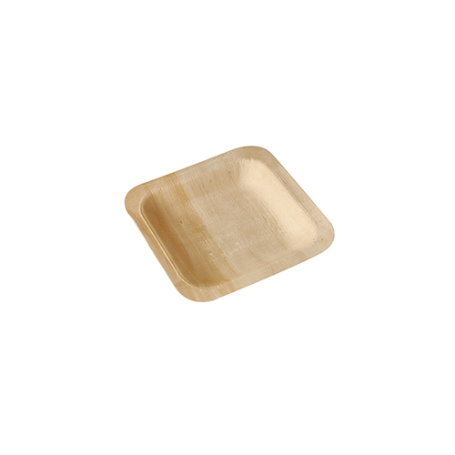 [87831] 10 x 50 Fingerfood - Teller, Holz "pure" eckig 14 cm x 14 cm