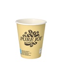 20 x 50 Trinkbecher, Pappe 0,2 l Ø 8 cm · 9,2 cm creme "Pure Joy"
