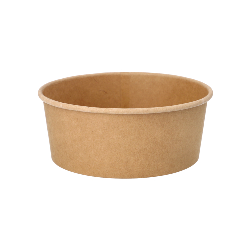 [87913] 6 x 50 Salatschalen, Pappe rund 750 ml Ø 15 cm · 6 cm braun