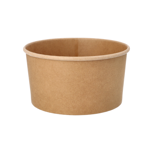6 x 50 Salatschalen, Pappe rund 1000 ml Ø 15 cm · 7,5 cm braun