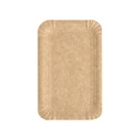 8 x 250 Teller, Pappe "pure" eckig 10 cm x 16 cm braun