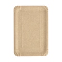 2 x 250 Teller, Pappe "pure" eckig 16,5 cm x 23 cm braun