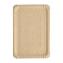 2 x 250 Teller, Pappe "pure" eckig 18 cm x 26 cm braun