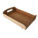 6 x 10 Tragetabletts, Pappe "pure" 4,5 cm x 54,4 cm x 36,6 cm braun "100% Fair"