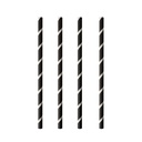 8 x 100 Shake-Halme, Papier Ø 8 mm · 20 cm schwarz/weiss "Stripes"