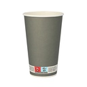 20 x 20 Trinkbecher, Pappe 0,4 l Ø 9 cm · 13,5 cm grau "Beer"
