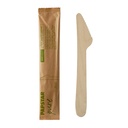 10 x 50 Messer, Holz "pure" 16,5 cm einzeln verpackt in Papierbeutel
