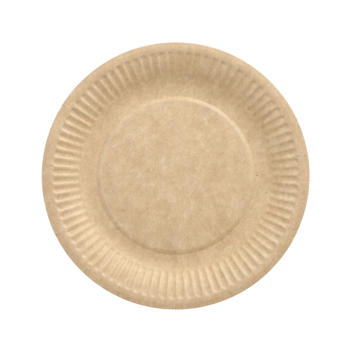 [88014] 15 x 20 Teller, Pappe "pure" rund Ø 19 cm braun