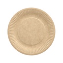 15 x 20 Teller, Pappe "pure" rund Ø 19 cm braun