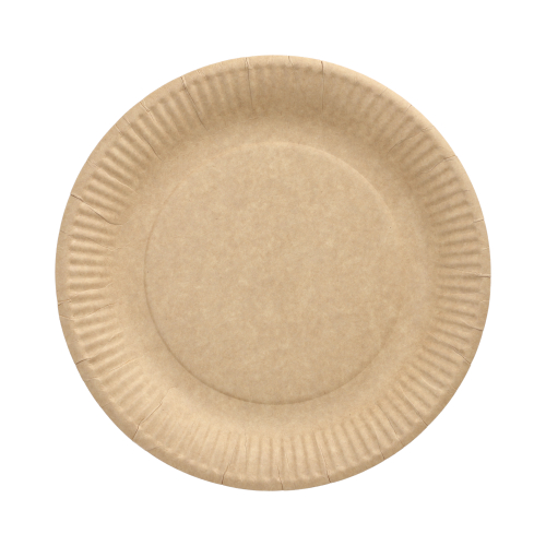 20 x 20 Teller, Pappe "pure" rund Ø 23 cm braun