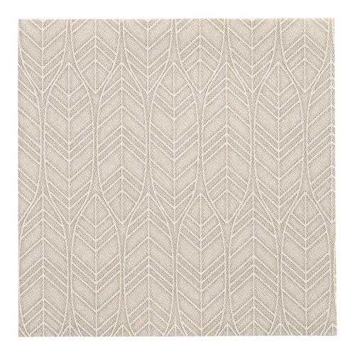 5 x 50 Servietten "ROYAL Collection" 1/4-Falz 40 cm x 40 cm sand "Leaves"