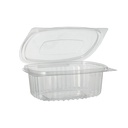 15 x 50 Feinkost- und Salatschalen mit Klappdeckel, R-PET oval 375 ml 5 cm x 11,5 cm x 14,4 cm klar