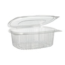 10 x 50 Feinkost- und Salatschalen mit Klappdeckel, R-PET oval 750 ml 6,2 cm x 14,4 cm x 17,5 cm klar