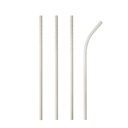 10 x 100 Trinkhalme Papier "pure" Ø 6 mm · 20 cm weiss flexibel