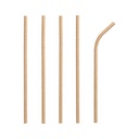 10 x 100 Trinkhalme Papier "pure" Ø 6 mm · 20 cm braun flexibel