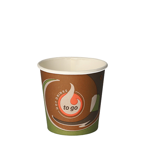 [88212] 25 x 80 Trinkbecher, Pappe "To Go" 0,1 l Ø 6,3 cm · 6 cm "Barista Time"