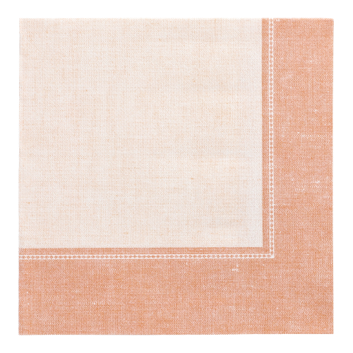 5 x 50 Servietten "ROYAL Collection" 1/4-Falz 40 cm x 40 cm terracotta "Linum"