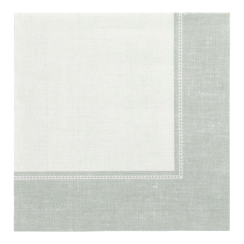 [88359] 5 x 50 Servietten "ROYAL Collection" 1/4-Falz 40 cm x 40 cm jadegrün "Linum"