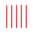 8 x 200 Cocktail Trinkhalme, Papier Ø 7 mm · 15 cm rot