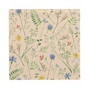 10 x 20 Servietten, 3-lagig 1/4-Falz 33 cm x 33 cm natur "Sommaräng" aus recyceltem Papier