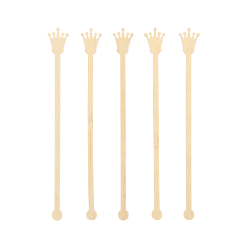 [88420] 10 x 100 Getränke-Quirle, Bambus "pure" 20 cm "Crown"