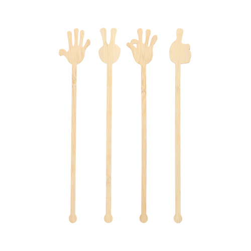 10 x 100 Getränke-Quirle, Bambus "pure" 21 cm "Hands"