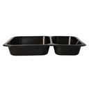 10 x 50 Mikrowellenschalen, PP 2-geteilt 866 ml 3,2 cm x 22,7 cm x 17,8 cm schwarz