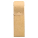 500 Bestecktaschen 23,5 cm x 7,3 cm natur inkl. weißer Serviette 40 x 40 cm 2-lag.